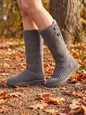Ugg Classic Cardy 1016555 gray knit sweater boots